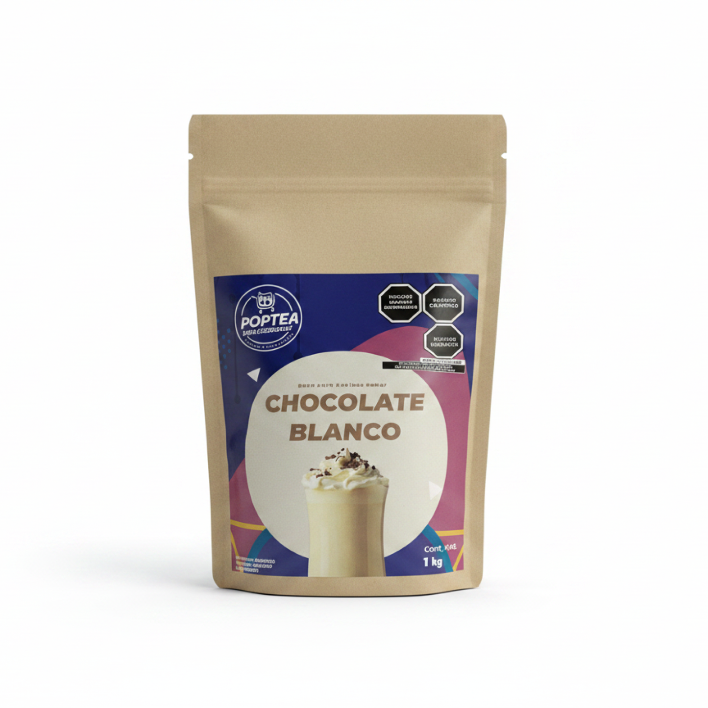 Bolsa de 1 kg de polvo sabor chocolate blanco POP Tea