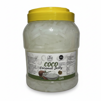 Bote de 2.8 kg de Coconut Jelly sabor coco POP Tea