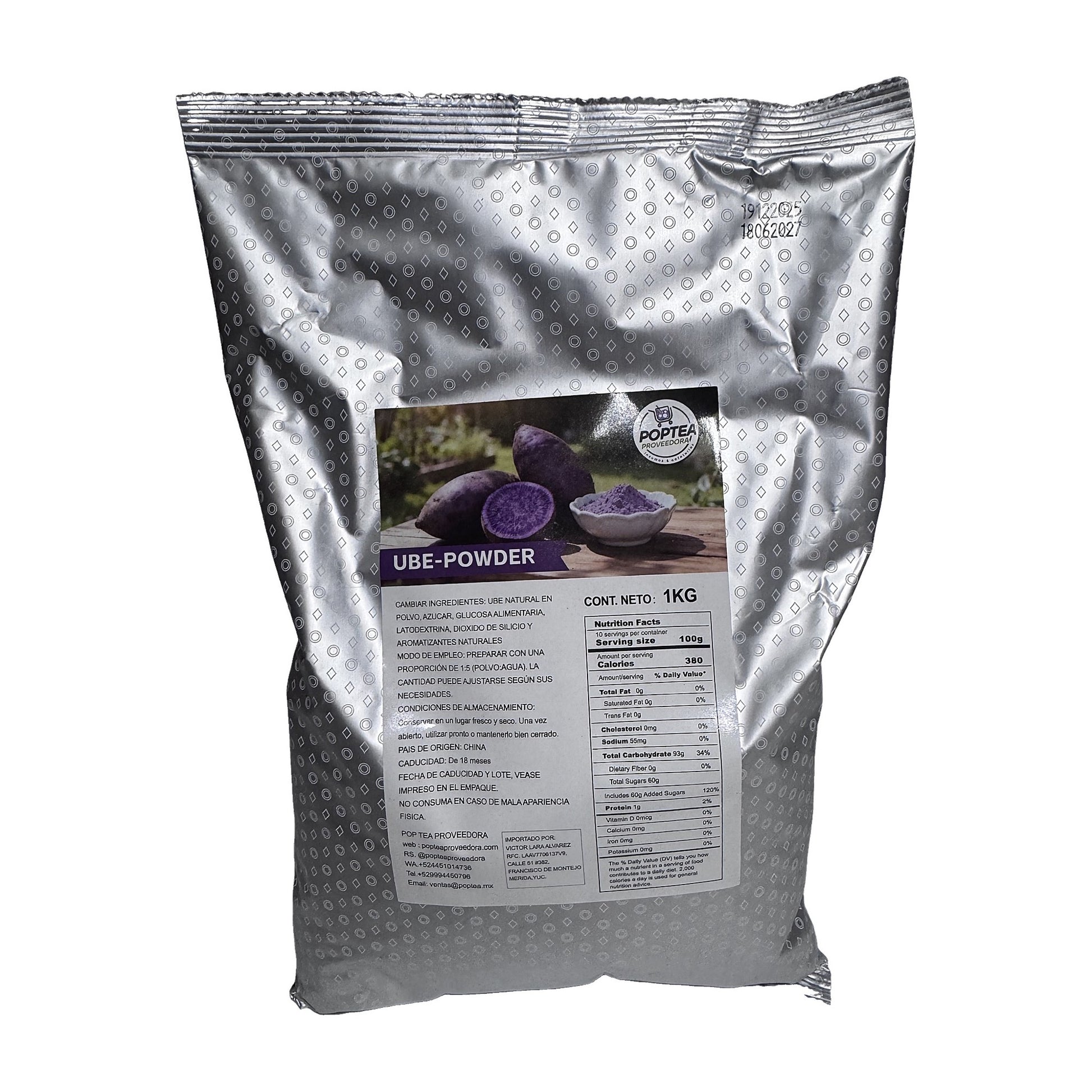 Bolsa de 1 kg de ube en polvo POP Tea