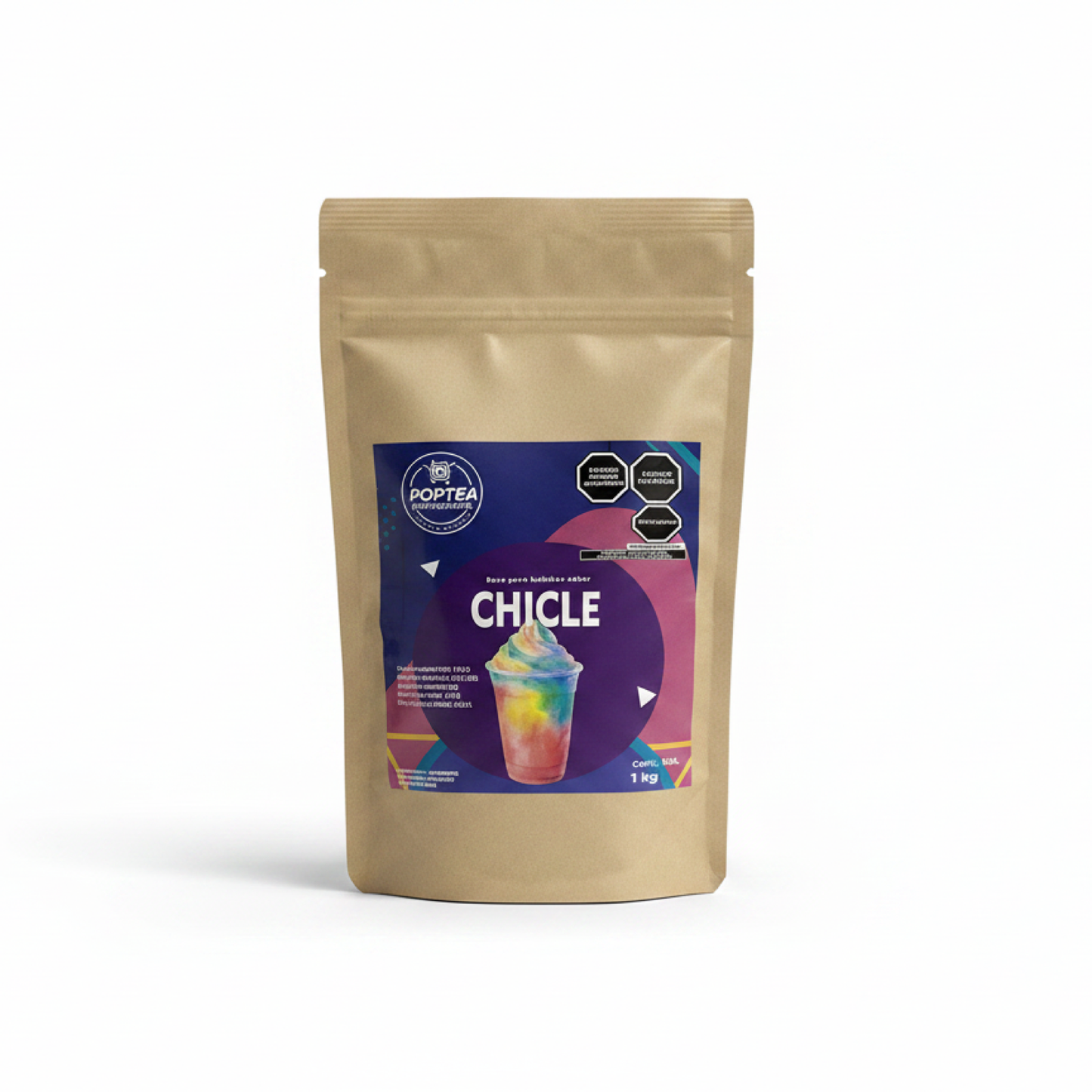Bolsa de 1 kg de polvo sabor chicle POP Tea