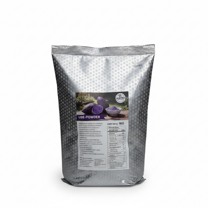 Bolsa de 1 kg de ube en polvo POP Tea de frente