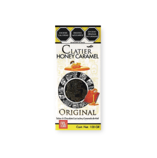 Barra de chocolate Clatier con leche y caramelo de miel 100 g