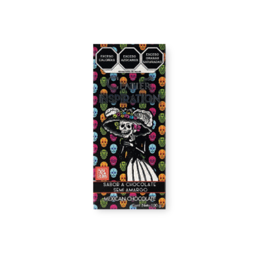 Clatier Chocolate Catrina 100 g – Barra Semiamarga Gourmet Inspiración Mexicana