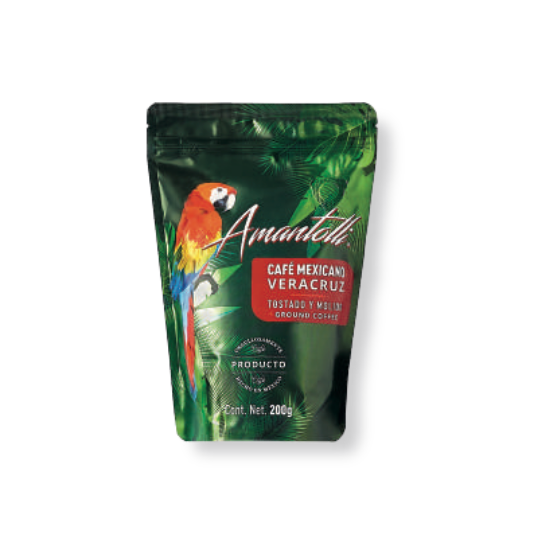 Bolsa de café Amantolli Guacamaya 200 g café mexicano de Veracruz
