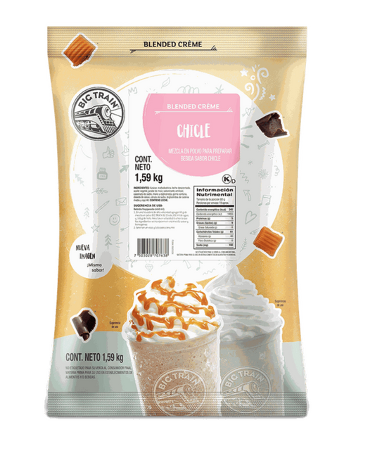 Big Train Mezcla en Polvo Chicle 1.59 kg – Base Colorida y Nostálgica para Frappés | Bubble Tea en México