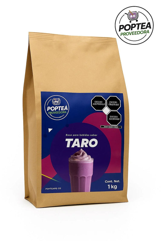 Bolsa de polvo de taro POP Tea 1 kg base para frappé y bubble tea