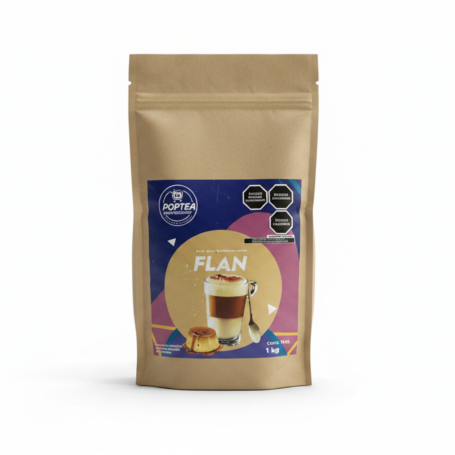 Bolsa de 1 kg de polvo sabor flan POP Tea