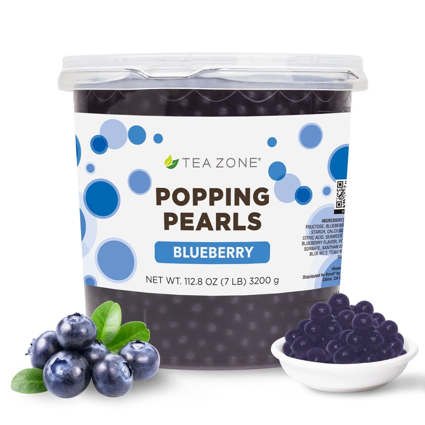 Bote de perlas explosivas de blueberry Tea Zone 3.2 kg popping boba
