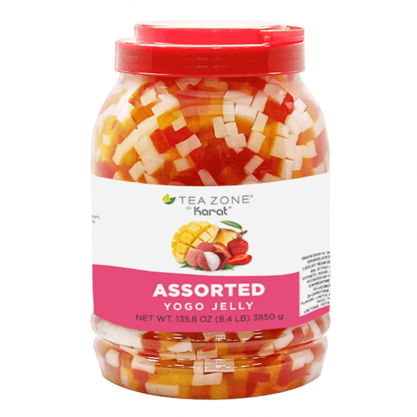 Bote de jelly de frutas mixtas Tea Zone 3.9 kg topping para bubble tea