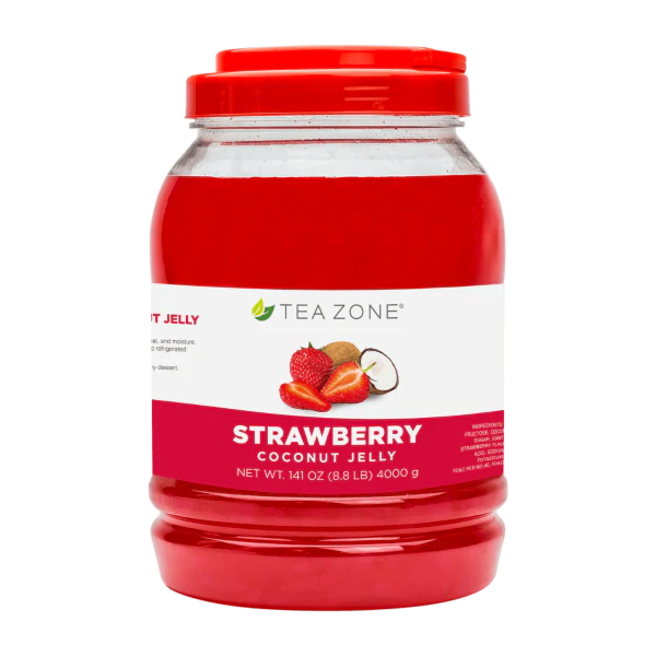 Bote de jelly de fresa Tea Zone 3.9 kg topping para bubble tea