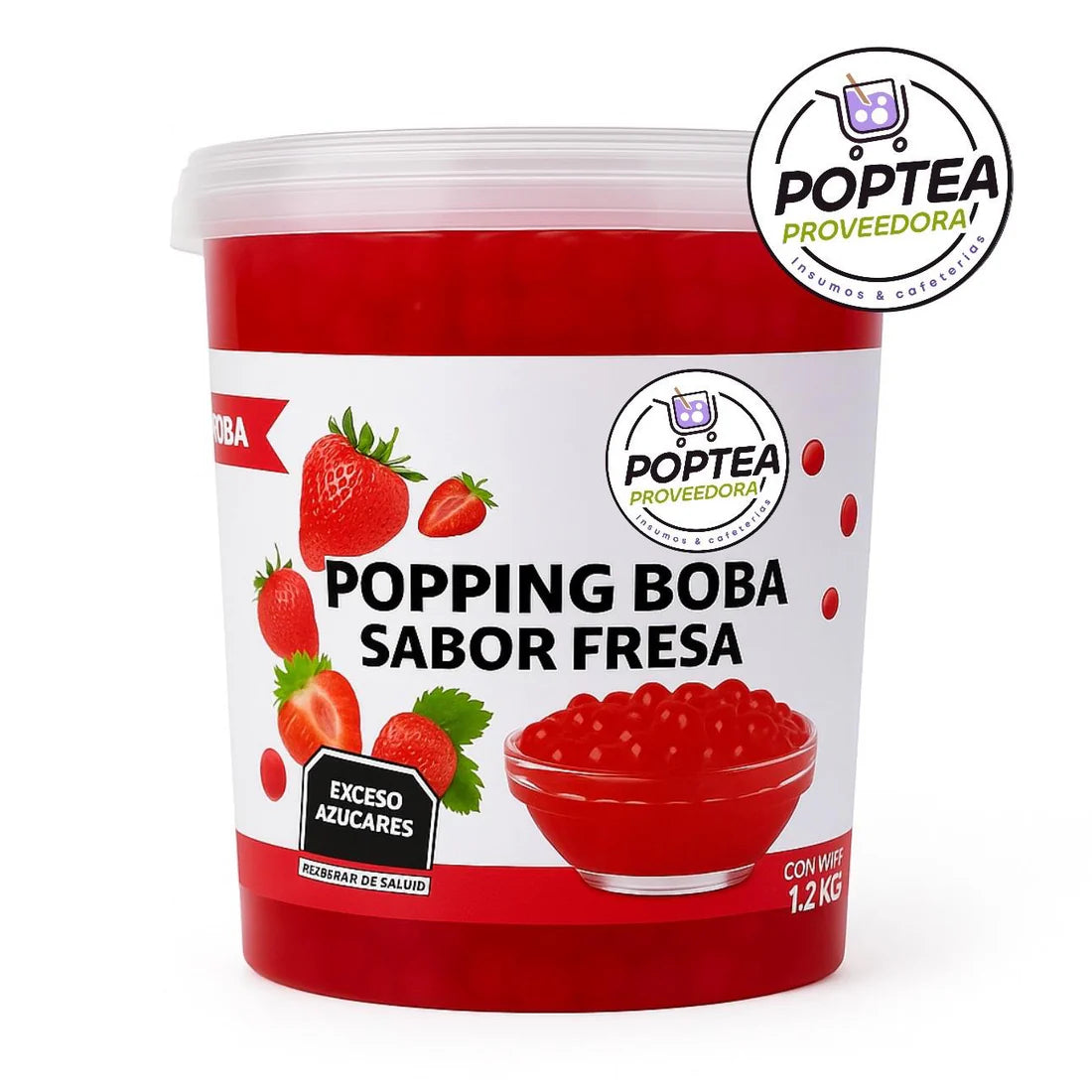 Bolsa de perlas explosivas de fresa POP Tea 1.2 kg popping boba