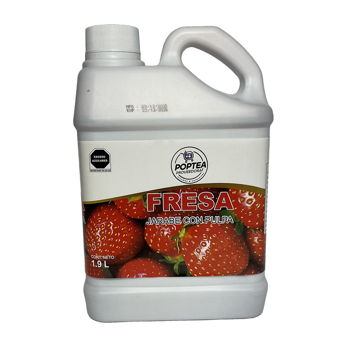 Jarabe de Fresa con Pulpa Pop Tea 1.9L — foto 1