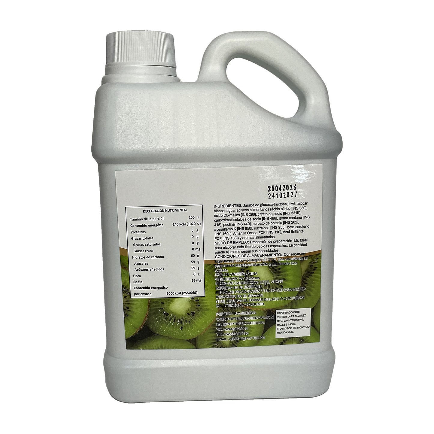 Jarabe de Kiwi con Pulpa Pop Tea 2L — foto 2