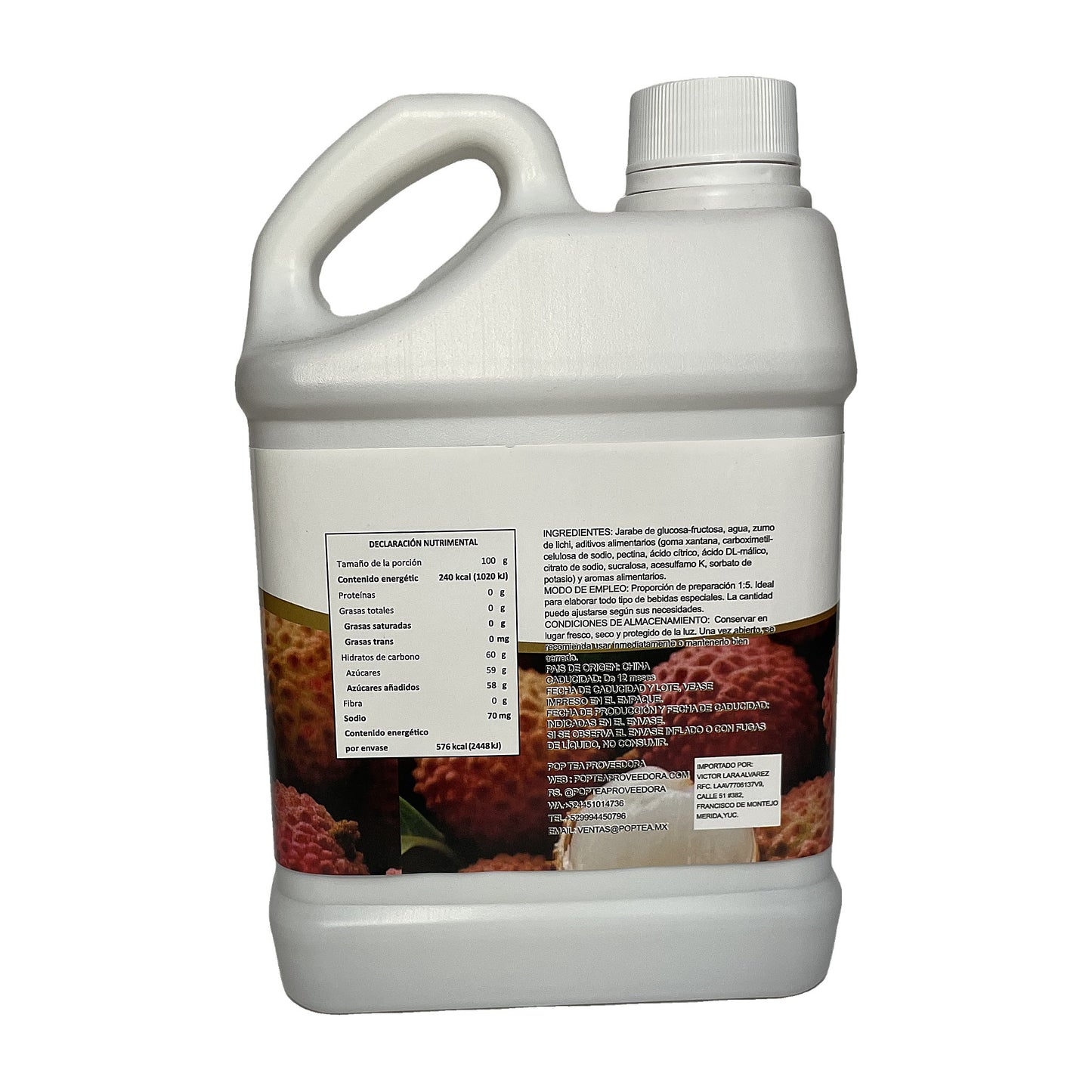 Jarabe de Lychee con Pulpa Pop Tea 1.9L — foto 2