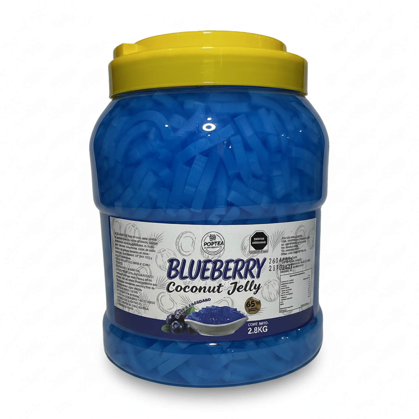 Bote de 2.8 kg de Coconut Jelly sabor blueberry POP Tea
