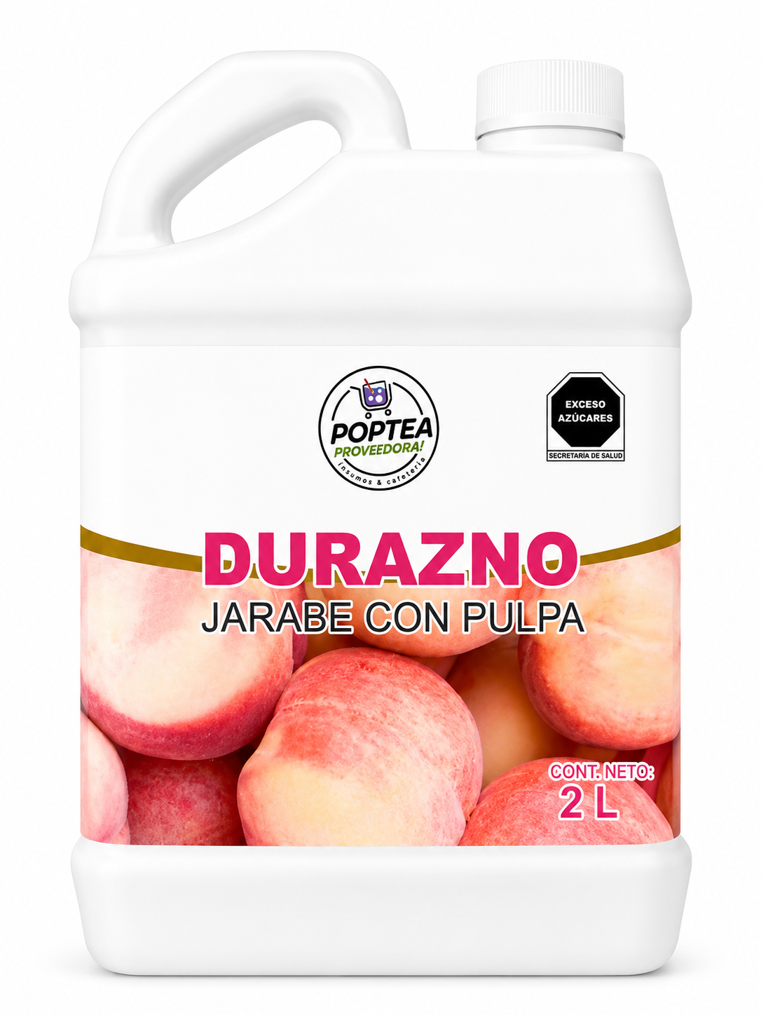 Jarabe de Durazno con Pulpa Pop Tea – Para Bubble Tea