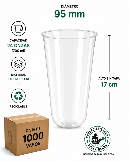 Vasos Tipo U de 700 ml ,PP - Caja 1000