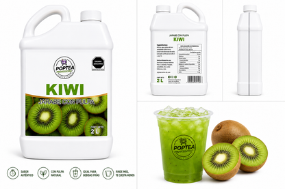 Jarabe de Kiwi con Pulpa Pop Tea – Concentrado
