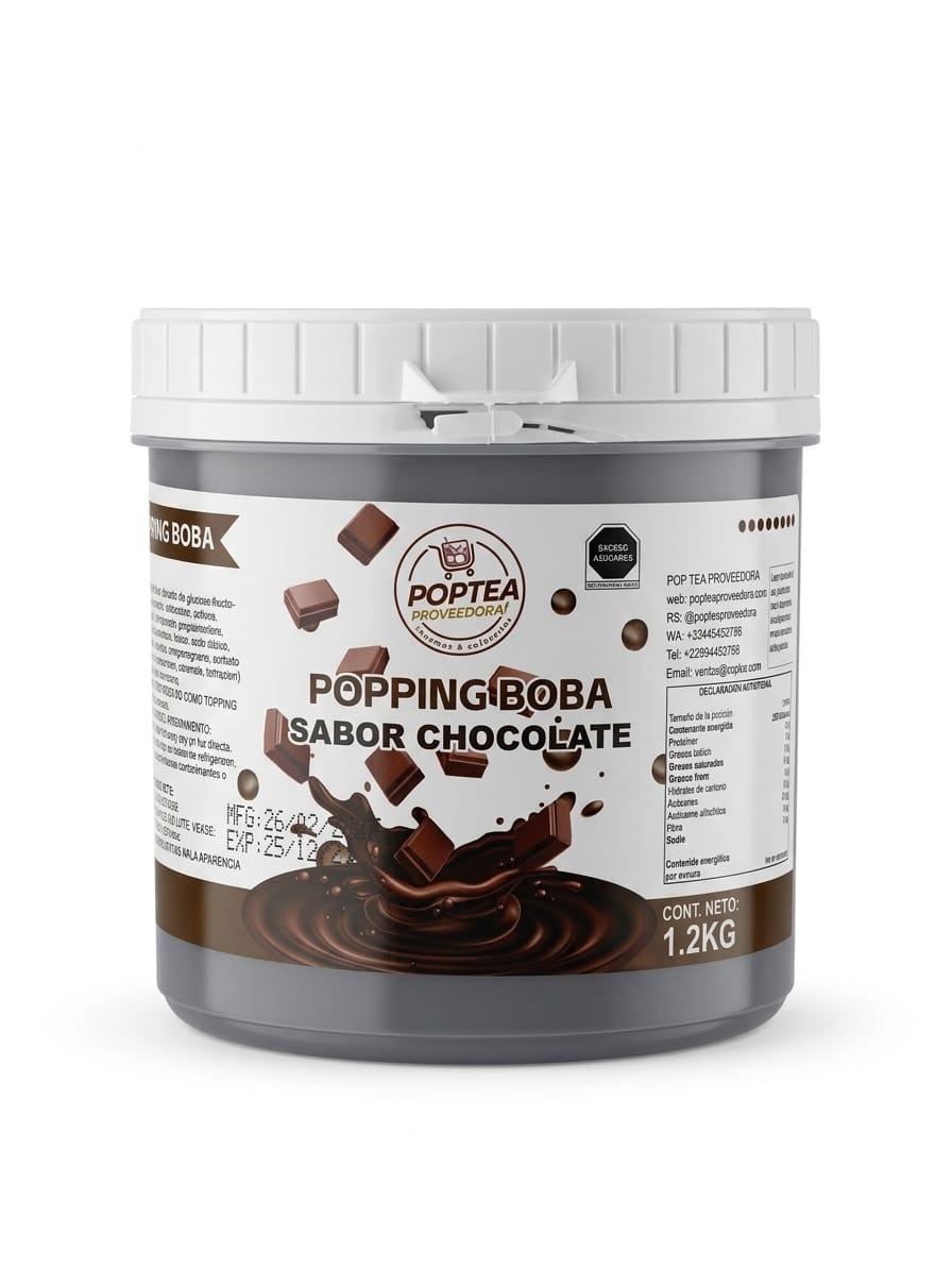 Bolsa de perlas explosivas de chocolate POP Tea 1.2 kg popping boba