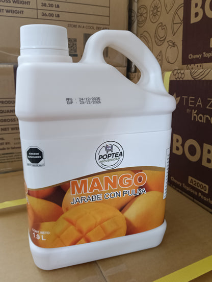 Envase de jarabe de mango POP Tea 2.5 kg concentrado para bebidas