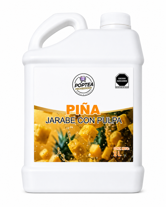 Jarabe de Piña con pulpa marca Pop Tea – Ideal Bubble Tea