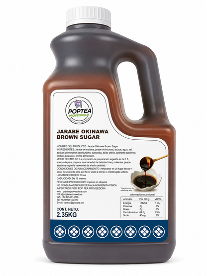 Endulzante Brown Sugar marca Pop Tea 2.5 kg.