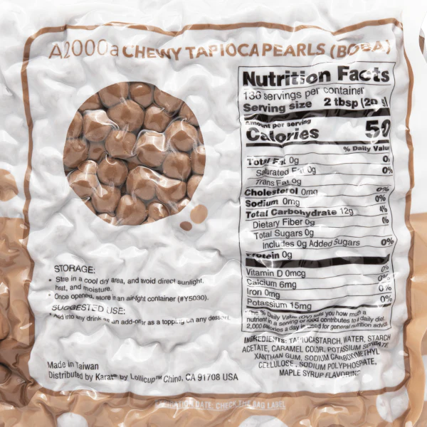 Tapioca Perla Negra 2.7 kg – Boba Premium marca Tea Zone