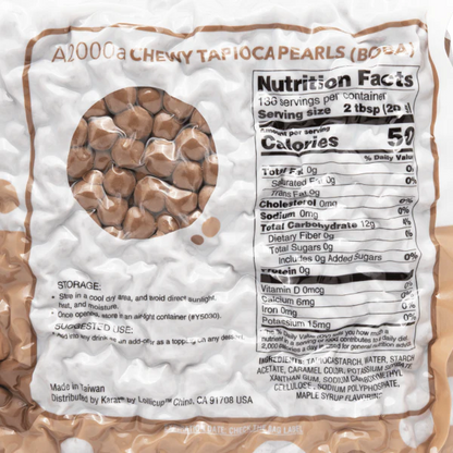 Tapioca Perla Negra 2.7 kg – Boba Premium marca Tea Zone