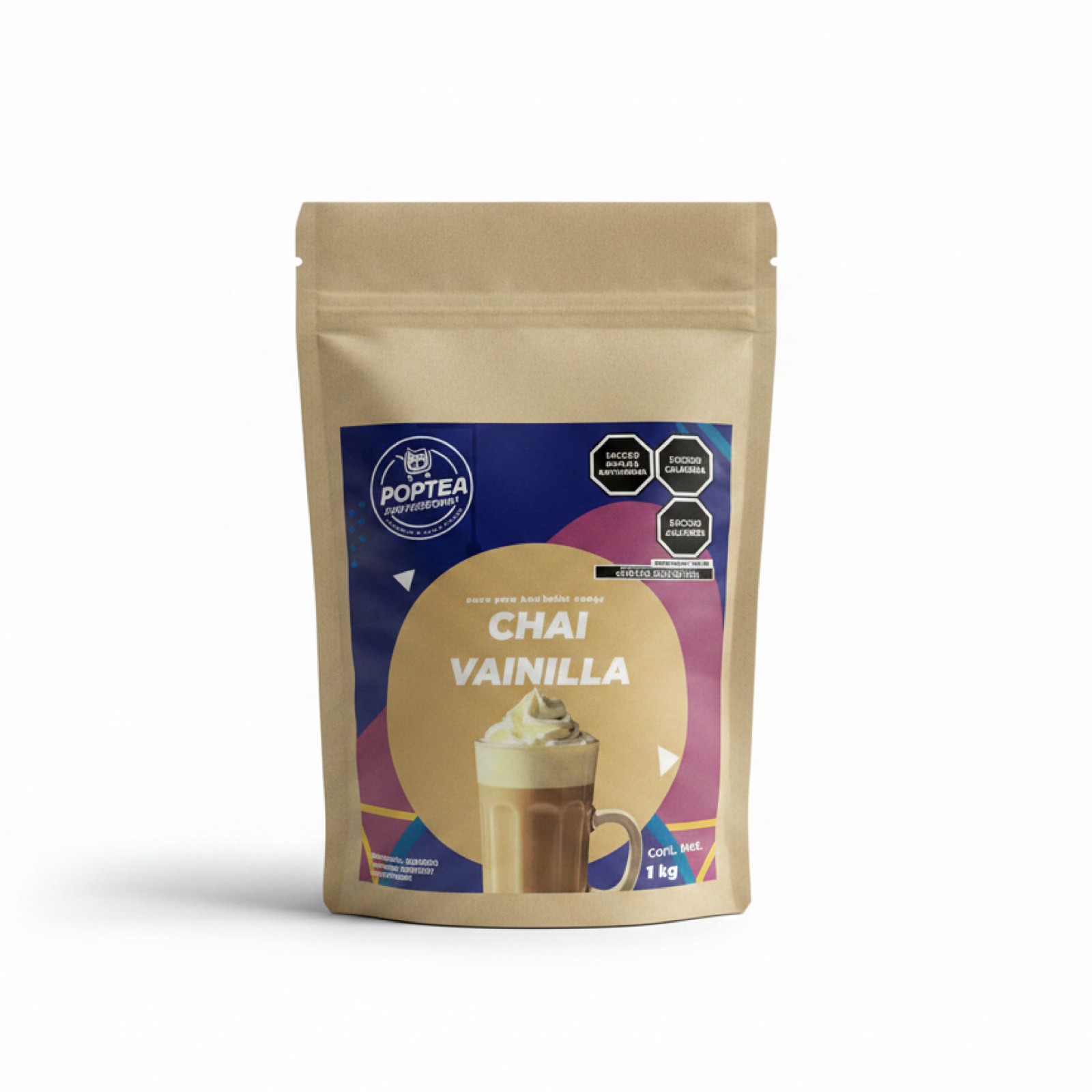 Bolsa de 1 kg de polvo sabor chai vainilla POP Tea